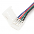 09-12 Комплект коннекторов (2 клипсы с проводами) для RGB-светодиодной ленты 12В, IP20,подложка 10мм
