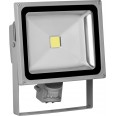 Прожектор c датчиком квадратный, 1LED/30W-белый 220V серый (IP54), LL-232 Feron