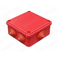 Коробка распределительная наружного монтажа 100х100х50мм IP55 (48шт), цвет - красный