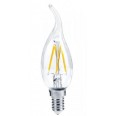 Лампа светодиодная LED-СВЕЧА на ветру-PREMIUM 5.0Вт 220В Е14 3000К 450Лм прозрачная ASD