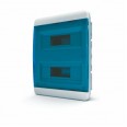 Щит встраиваемый 24 мод. IP41, прозрачная синяя дверца