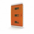 Щит встраиваемый 36 мод. IP41, прозрачная оранжевая дверца