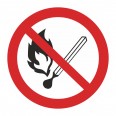 Наклейка ``Запрещается пользоваться открытым огнем и курить`` Р02 (200х200мм,) EKF PROxima