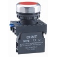 NP8 Кнопка красная высокая с подсветкой, 1НЗ AC110-220В(LED) IP65 (CHINT)