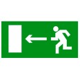 Знак ``Направление к эвакуационному выходу налево`` 150х300мм EKF PROxima