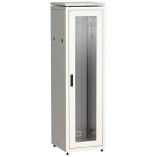 ITK Шкаф сетевой 19` LINEA N 42U 600х600 мм стеклянная передняя дверь серый