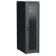 ITK Шкаф сетевой 19` LINEA N 33U 600х1000 мм стеклянная передняя дверь черный