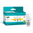 Лампа LED G45 шар 7Вт 230В 4000К E27 (3шт/упак) IEK