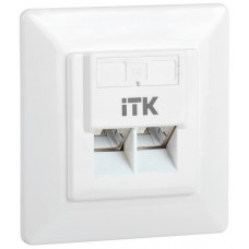 ITK Внутренняя инф. розетка RJ45 кат. 6 FTP 2 порта