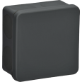 Коробка распаячная двухкомпонентная КМ42435 для открытой проводки безгалогенная (HF) 80х80х40мм IP67 8 вводов черная IEK