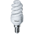 Лампа энергосберегающая (КЛЛ интегрированная) «спираль» d34мм E14 9Вт 230В нейтральная холодно-белая 4000К/840 10000ч Navigator
