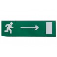 Сменное табло `Направление к эвакуационному выходу направо` зеленый фон для `Топаз` TDM