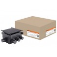 Коробка распаячная СП 118х76х60мм, 8 вводов, черная, для заливки в бетон, IP44 TDM
