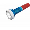 P-AT031-BB Amber-Blue Фонарь Uniel-offroad (Premium) «Flashing ranger», пластиковый корпус, XP-C Cree White LED, упаковка — цветной короб, 4хАА в/к, цвет янтарно-синий