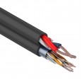 Мульти-кабель FTP 4PR, 24AWG, CAT5e+2х0,75 мм2 (бухта 200 м) черный REXANT