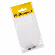 Переходник антенный, (штекер F - штекер TV), (1шт.) (пакет) PROconnect