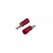 Клемма плоская изолированная штекер 2.8 мм 0.5-1.5 мм2 (РПи-п 1.5-(2.8)) красная REXANT