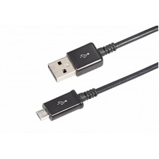 USB кабель microUSB длинный штекер 1 м черный REXANT
