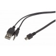 USB-AUX кабель на miniUSB для портативных колонок 0,5 м REXANT