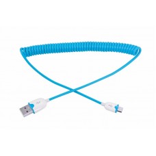 USB кабель универсальный microUSB шнур витой 1 м синий REXANT