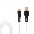 USB кабель micro USB 1 м белый силикон ELASTIC