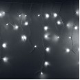 Гирлянда Айсикл (бахрома) светодиодный, 2,4 х 0,6 м, белый провод, 230 В, диоды белые, 76 LED