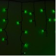 Гирлянда Айсикл (бахрома) светодиодный, 2,4 х 0,6 м, черный провод, 230 В, диоды зелёные, 88 LED NEON-NIGHT