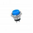 Выключатель-кнопка металл 250V 2А (2с) (ON)-OFF d16.2 синяя REXANT