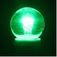 Лампа шар e27 6 LED d45мм - зеленая, прозрачная колба, эффект лампы накаливания