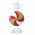 Елочная фигура `Леденец`, 102 см, цвет белый, красный и зеленый