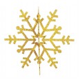 Елочная фигура `Снежинка резная 3D`, 61 см, цвет золотой