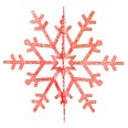 Елочная фигура `Снежинка резная 3D`, 61 см, цвет красный