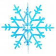 Елочная фигура `Снежинка резная 3D`, 61 см, цвет синий