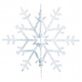Елочная фигура `Снежинка резная 3D`, 61 см, цвет серебряный