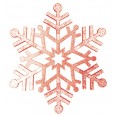Елочная фигура `Снежинка резная`, 81 см, цвет красный