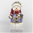 Керамическая фигурка `Снеговичок в шарфе` 7,5*6,5*12 см