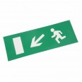 Наклейка для аварийного светильника `Направление к эвакуационному выходу налево вниз` REXANT