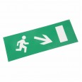 Наклейка для аварийного светильника `Направление к эвакуационному выходу направо вниз` REXANT