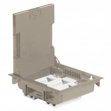 Напольная коробка с глубиной 75-105 мм - неукомплектованная - 12 модулей - под покрытие - бежевый RAL 1019