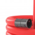 Двустенная труба ПНД гибкая для кабельной канализации д.40мм без протяжки, SN18, 500Н, в бухте 100м, цвет красный