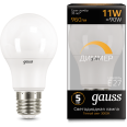 Лампа Gauss LED A60-dim E27 11W 960lm 3000К диммируемая 1/10/50
