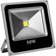 Прожектор квадратный 1LED/50W-белый 220V 4000K серый (IP65) 27*28.5*7м
