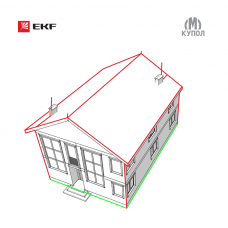 Комплект молниезащиты частного дома габ, 15х18м EKF PROxima