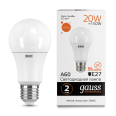 Лампа Gauss LED Elementary A60 20W E27 1520lm 3000K 1/10/50