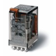 Миниатюрное универсальное электромеханическое реле монтаж в розетку 4CO 7A контакты AgNi катушка 12В DC степень защиты RTI опции: нет