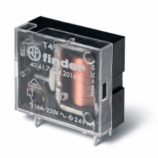 Миниатюрное универсальное электромеханическое реле монтаж на печатную плату выводы с шагом 3.5мм 1CO 16A контакты AgCdO катушка 9В DC (чувствит.) степень защиты RTI
