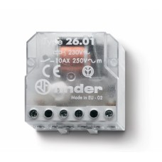 Шаговое электромеханическое реле 1NO 10А, 2 состояния контакты AgNi питание 230В АC монтаж в коробке степень защиты IP20