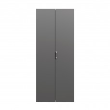 Дверь сплошная двухстворчатая для IT-CQE 1200 x 600 RAL9005