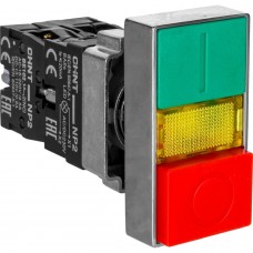 Двойная кнопка NP2-EW8465 1НО+1НЗ AC/DC 220/230В(LED) IP40