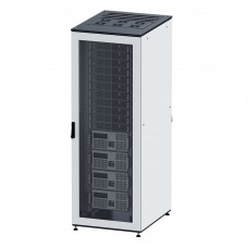 Собранный напольный 19` IT-CQE, 42U 600х800 двери перф/перф, RAL7011/7035